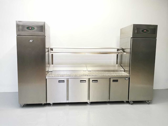 Foster - fps4gr/epro26bs - gekoelde tafel met koelkast en vriezer - afbeelding 1 van  2