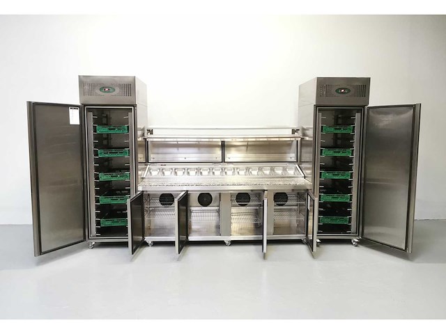 Foster - fps4gr/epro26bs - gekoelde tafel met koelkast en vriezer - afbeelding 2 van  2