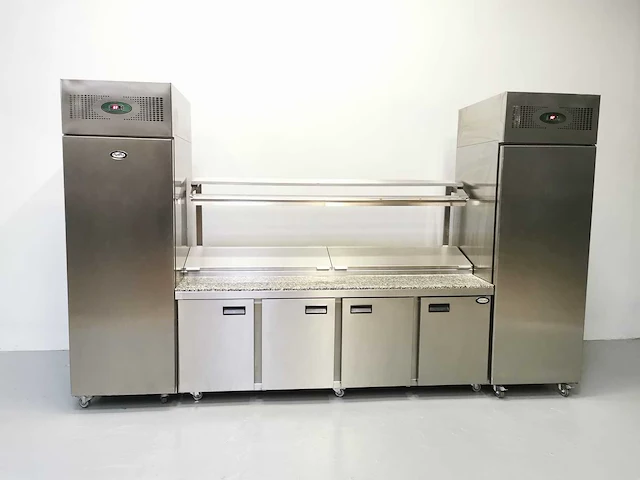 Foster - fps4gr/epro26bs - gekoelde tafel met koelkast en vriezer - afbeelding 1 van  2