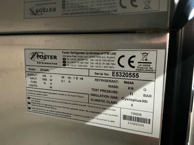 Foster ep1440l vriezer - afbeelding 7 van  7