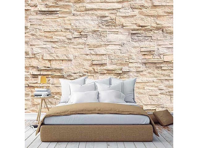 Fotobehang 3d print stenen beige 366 x 254 cm - afbeelding 1 van  3