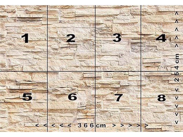 Fotobehang 3d print stenen beige 366 x 254 cm - afbeelding 2 van  3