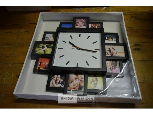 Fotokader met klok - afbeelding 1 van  3