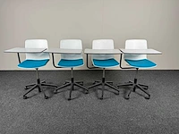 Four design - verrijdbare vergaderstoel met een tafeltje - vergaderstoel (4x)