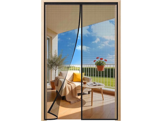 Fowong magnetisch vliegengaas voor deur, 240 x 240 cm - afbeelding 1 van  3