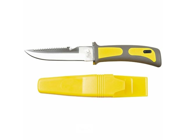 Fox outdoor duikersmes met rubberen handvat en abs schede - afbeelding 1 van  2