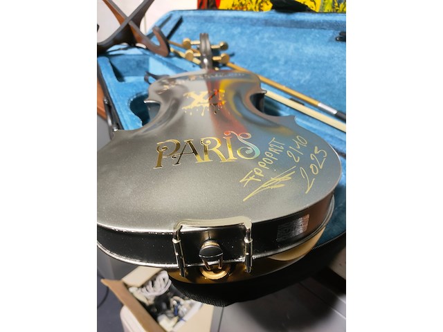 Fp pop art - louis vuitton violon luxury grey dark metalic 60cm édition limited 2/10 - afbeelding 7 van  12