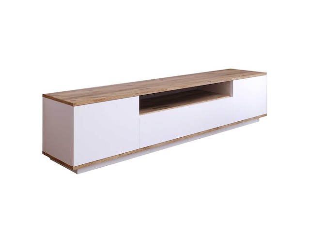Fr7 tv-meubel | 100% melamine | atlantic pine, wit - afbeelding 1 van  7