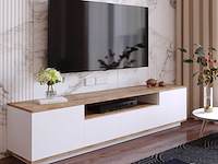 Fr7 tv-meubel | 100% melamine | atlantic pine, wit - afbeelding 2 van  7
