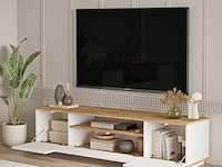 Fr7 tv-meubel | 100% melamine | atlantic pine, wit - afbeelding 7 van  7