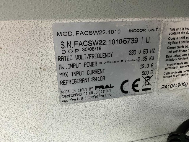 Fral ac 6.7-13 mobiele airco te herstellen - afbeelding 4 van  4