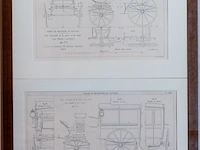 Frame met dubbel ingelijste franse technische...