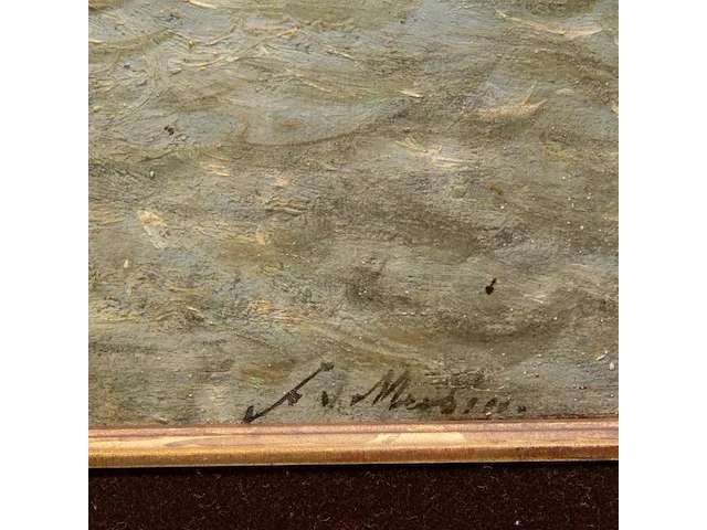 François etienne musin (1820-1888), view of a port, oil on mahogany 31 x 58 cm. (12.19 x 22.82 in.), frame: 50 x 77 cm. (19.67 x 30.30 in.) - afbeelding 4 van  6