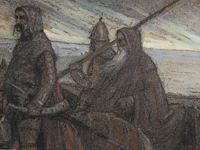 François joseph damien (1879-1973), knights travelling through the snow, pastel and charcoal 50 x 68 cm. (19.67 x 26.76 in.), frame: 64 x 81 cm. (25.19 x 31.89 in.) - afbeelding 6 van  6