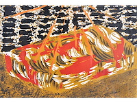 Frank van hemert - zeefdruk - gesigneerd - ingelijst - 38x37 cm - 1991 - afbeelding 2 van  2