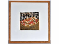 Frank van hemert - zeefdruk - gesigneerd - ingelijst - 38x37 cm - 1991