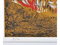 Frank van hemert - zeefdruk - gesigneerd - ingelijst - 38x37 cm - 1991 - afbeelding 1 van  6
