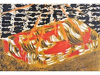 Frank van hemert - zeefdruk - gesigneerd - ingelijst - 38x37 cm - 1991 - afbeelding 2 van  6