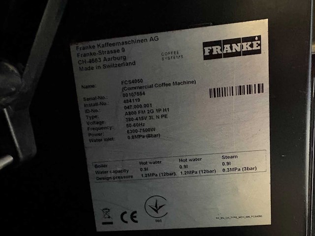 Franke a800 fm 2g 1p h1 koffiemachine 2019 - afbeelding 5 van  8