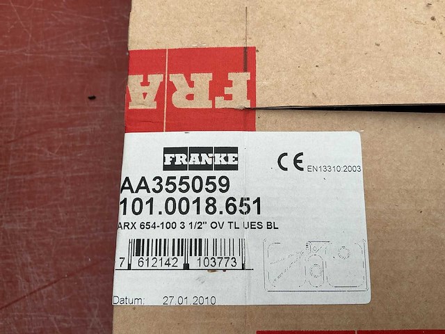 Franke inox inbouw wasbak met afvoertoebehoren - afbeelding 2 van  2