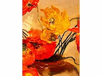 Frans david oerder - papavers in gemberpot - olie op doek - topwerk - afbeelding 2 van  11