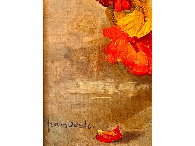 Frans david oerder - papavers in gemberpot - olie op doek - topwerk - afbeelding 3 van  11