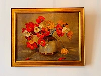 Frans david oerder - papavers in gemberpot - olie op doek - topwerk - afbeelding 4 van  11