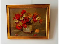 Frans david oerder - papavers in gemberpot - olie op doek - topwerk - afbeelding 5 van  11