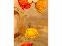 Frans david oerder - papavers in gemberpot - olie op doek - topwerk - afbeelding 7 van  11