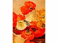 Frans david oerder - papavers in gemberpot - olie op doek - topwerk - afbeelding 10 van  11