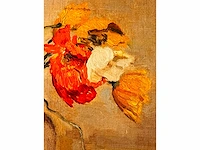 Frans david oerder - papavers in gemberpot - olie op doek - topwerk - afbeelding 11 van  11
