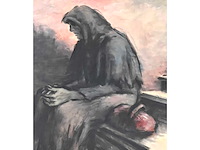 Frans masereel - olie op papier - origineel - afbeelding 2 van  5