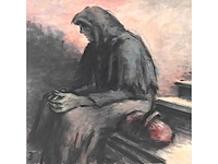 Frans masereel - olie op papier - origineel - afbeelding 4 van  5