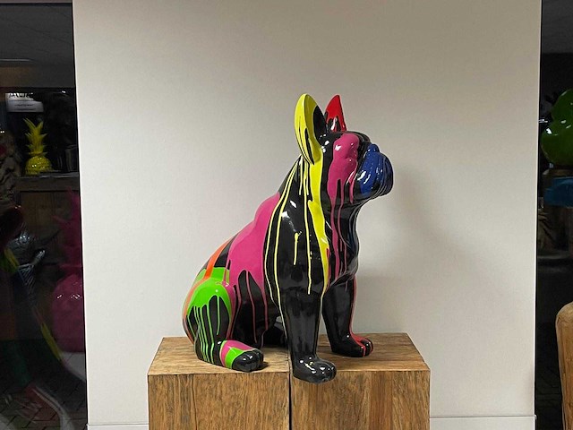 Franse bulldog zit - afbeelding 1 van  2