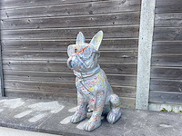 Franse bulldogs met bril h60cm silver splash - afbeelding 1 van  2