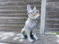 Franse bulldogs met bril h60cm silver splash - afbeelding 2 van  2
