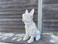 Franse bulldogs met bril h60cm white splash - afbeelding 1 van  2