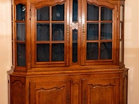 Franse eiken vitrinekast / buffetkast (buffet...