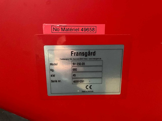 Fransgard sv-250-09 windrow turner hooimachines - afbeelding 5 van  10