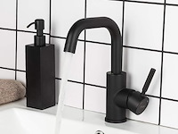 Frap badkamerkraan voor kleine wastafel zwart - afbeelding 2 van  3