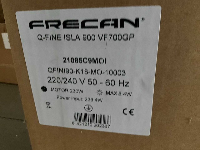 Frecan q-fine isla dampkap - afbeelding 6 van  6