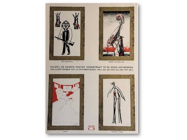 Fred bervoets - 4 x gesigneerd - afbeelding 1 van  1