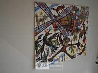 Fredcot schilderij in 10 panelen