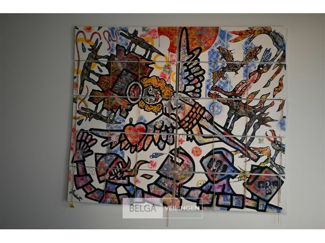 Fredcot schilderij in 10 panelen - afbeelding 2 van  3