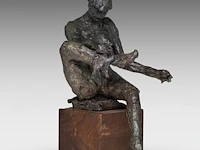 Freddy van dyck (1942), bathing woman, patinated bronze on a wooden base, h cm - afbeelding 3 van  8