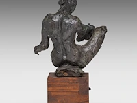 Freddy van dyck (1942), bathing woman, patinated bronze on a wooden base, h cm - afbeelding 5 van  8