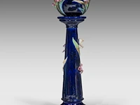 Frédéric thurner (1865-1925), polychrome decorated jardinière on stand, total h 111,5 cm 111.5 cm. (43.89 in.) - afbeelding 3 van  9