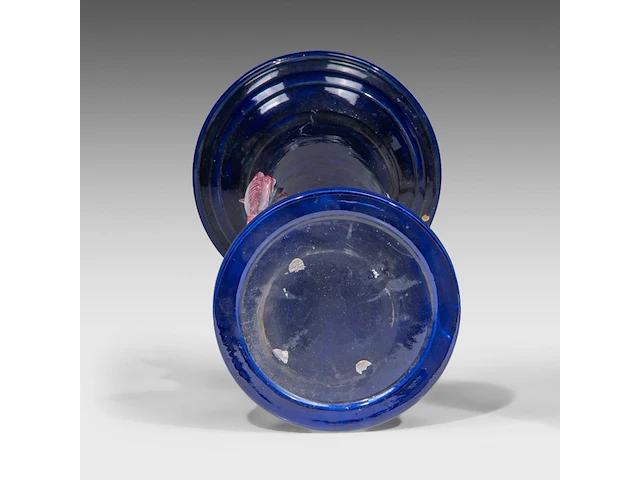 Frédéric thurner (1865-1925), polychrome decorated jardinière on stand, total h 111,5 cm 111.5 cm. (43.89 in.) - afbeelding 5 van  9