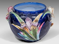Frédéric thurner (1865-1925), polychrome decorated jardinière on stand, total h 111,5 cm 111.5 cm. (43.89 in.) - afbeelding 7 van  9