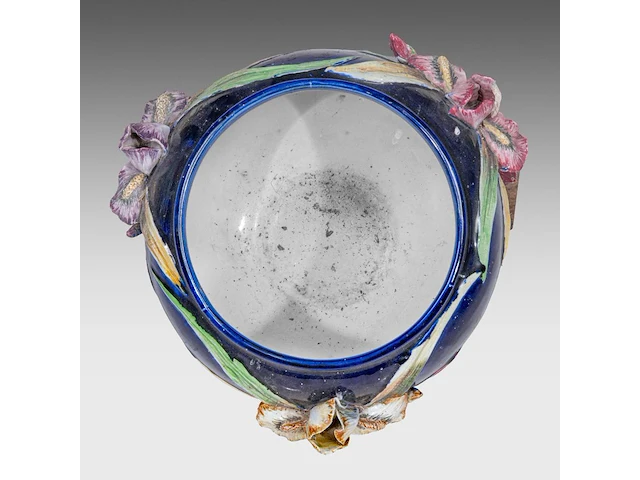 Frédéric thurner (1865-1925), polychrome decorated jardinière on stand, total h 111,5 cm 111.5 cm. (43.89 in.) - afbeelding 8 van  9